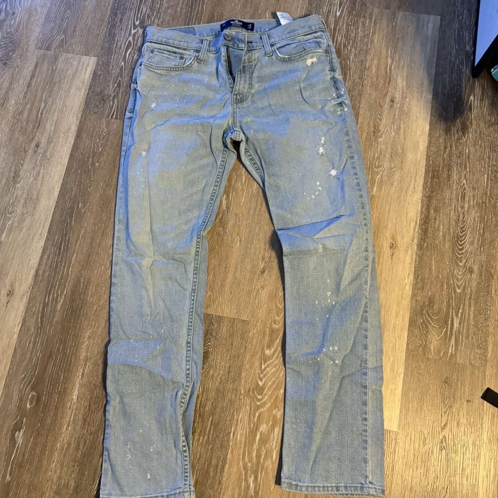 Light Blue Slim Straight Jeans